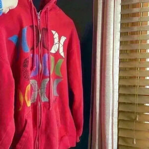 Unique Y2K Hurley zipped hoodie Medium